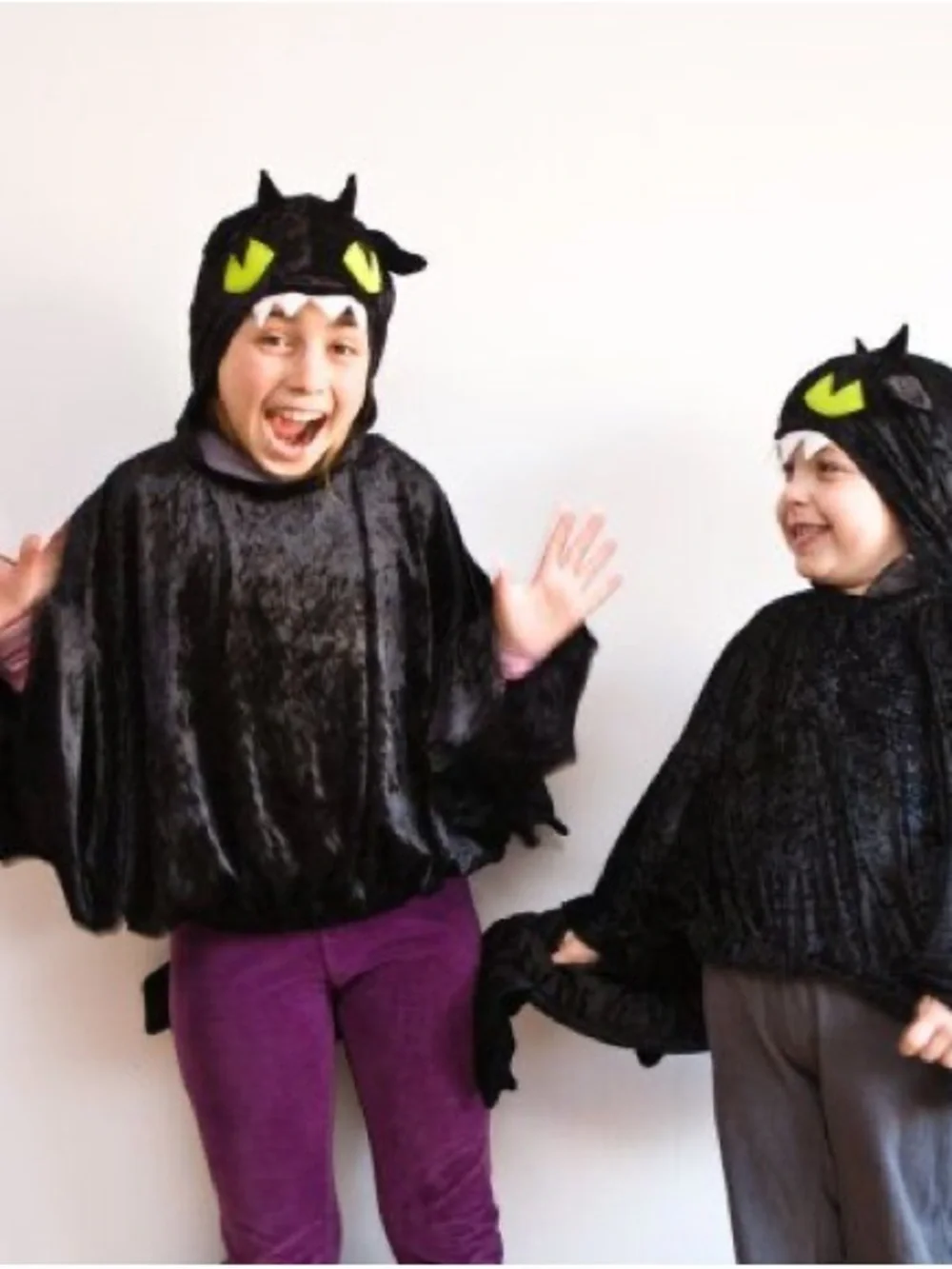 Toddler Black Toothless Dragon Cape Playful Costume